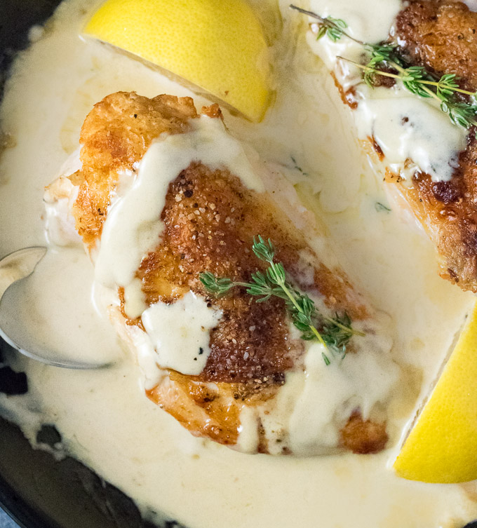 Pan-Seared Chicken Breast with Cream Sauce