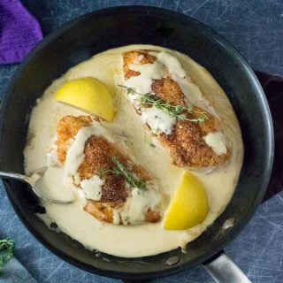 Pan-Seared Chicken Breast with Garlic Thyme Cream Sauce