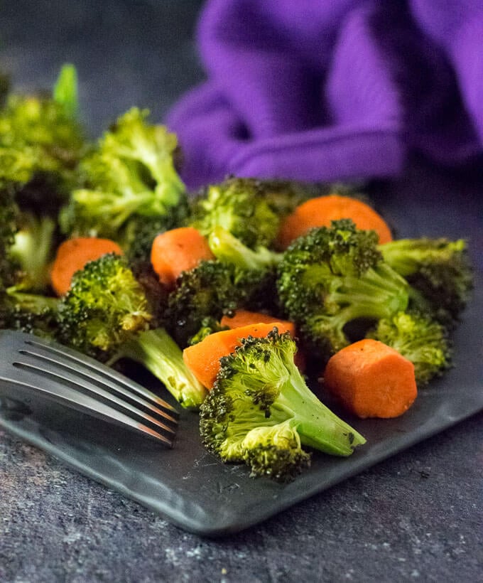 Roasted Broccoli and Carrots recipe.