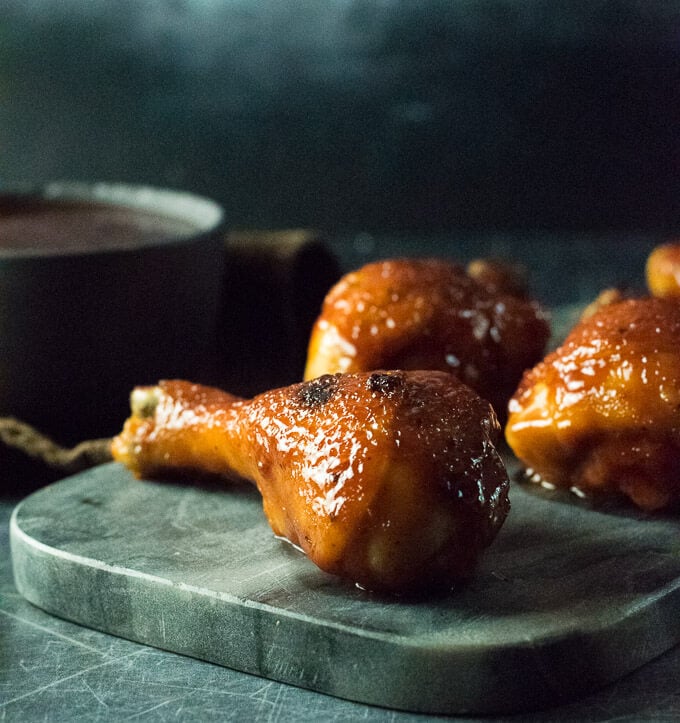 Baked BBQ Chicken Drumsticks.