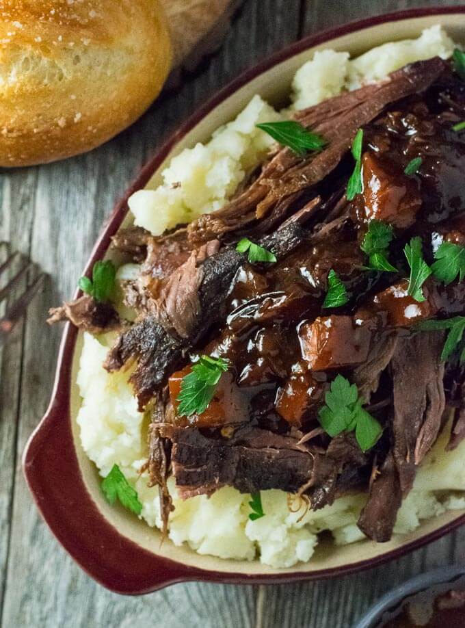 Beer Braised Venison Neck