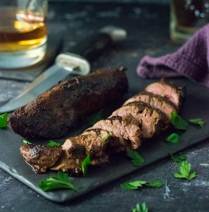 Marinated Venison Tenderloin.