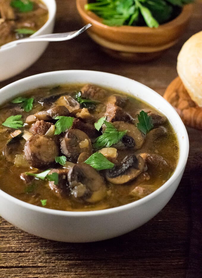 Steak Mushroom Soup.