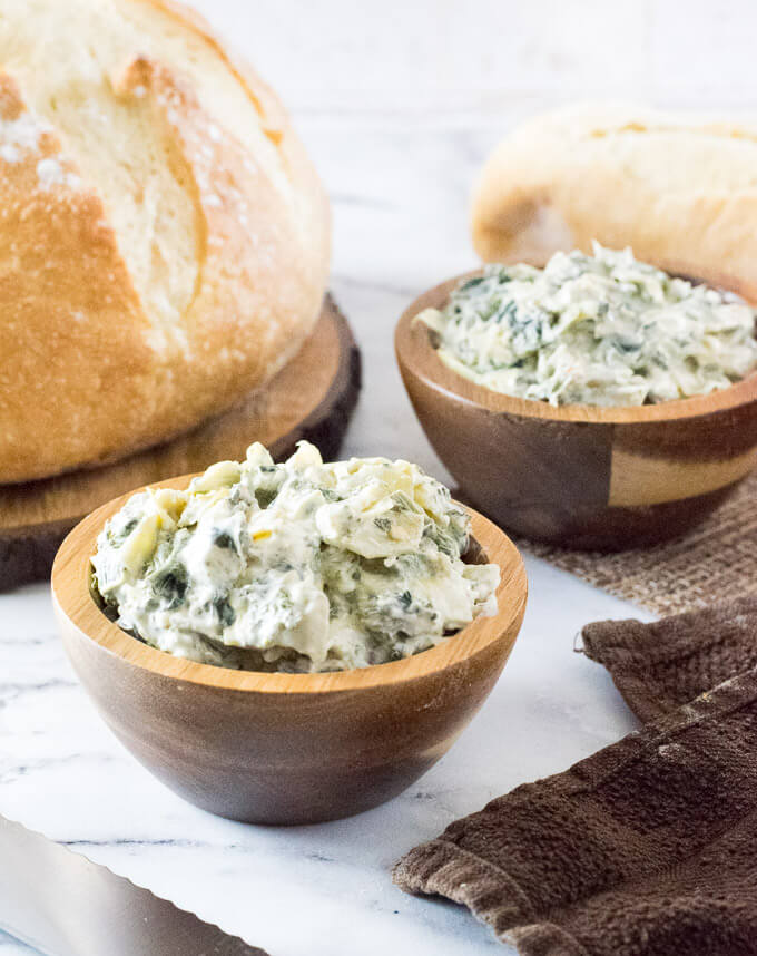 Cold Spinach Artichoke Dip.