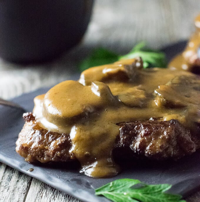 Cube Steak with Mushroom Gravy recipe