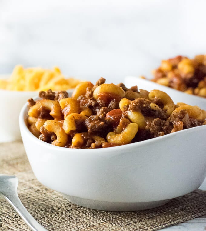 Homemade Beefaroni.