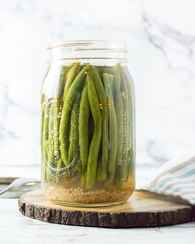 Refrigerator Pickled Green Beans recipe.