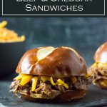 Slow Cooker Beef and Cheddar Sandwiches recipe #slowcooker #beef #sandwich