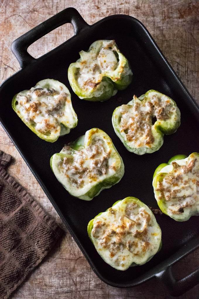 Baked stuffed peppers