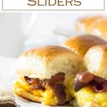 Bacon, egg, and cheese breakfast sliders are an easy and fun breakfast! #breakfast #sandwiches #eggs
