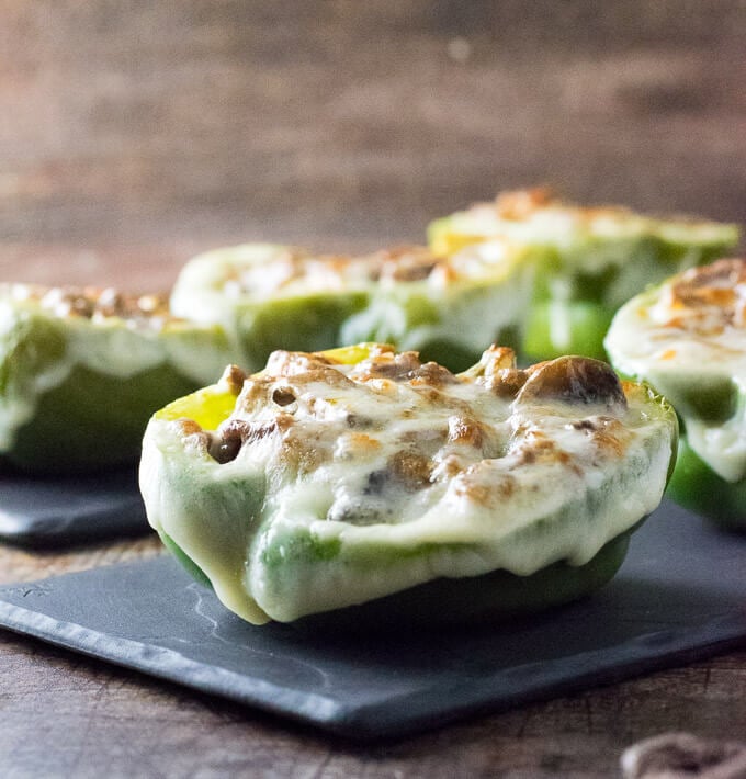Philly cheesesteak stuffed peppers recipe.