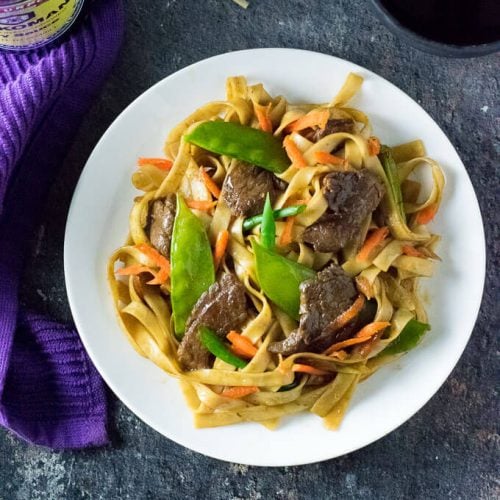 Beef lo mein