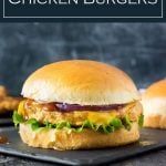 These barbecue chicken burgers are lean and flavorful. #bbq #chicken #burgers #healthy