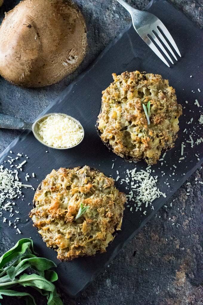 How to make sausage stuffed portobello mushrooms