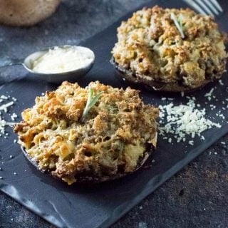 Sausage stuffed portobello mushrooms recipe