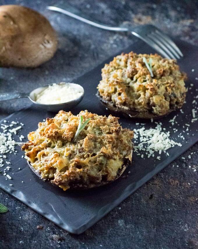 Sausage stuffed portobello mushrooms recipe