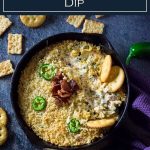 This Jalapeno Popper Dip recipe is a perfect party appetizer. #appetizer #dip #party