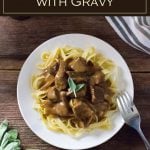 Beef and noodles with gravy #dinner #beef #noodles
