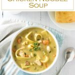 Creamy chicken noodle soup recipe from scratch. #chicken #soup #dinner
