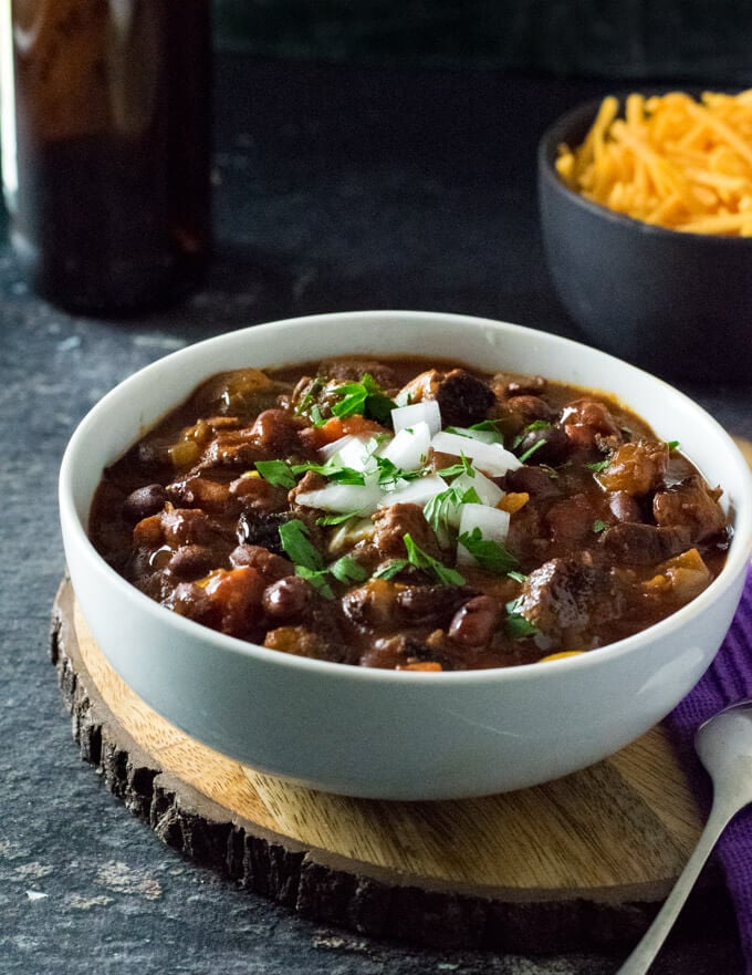 How to make steak chili.