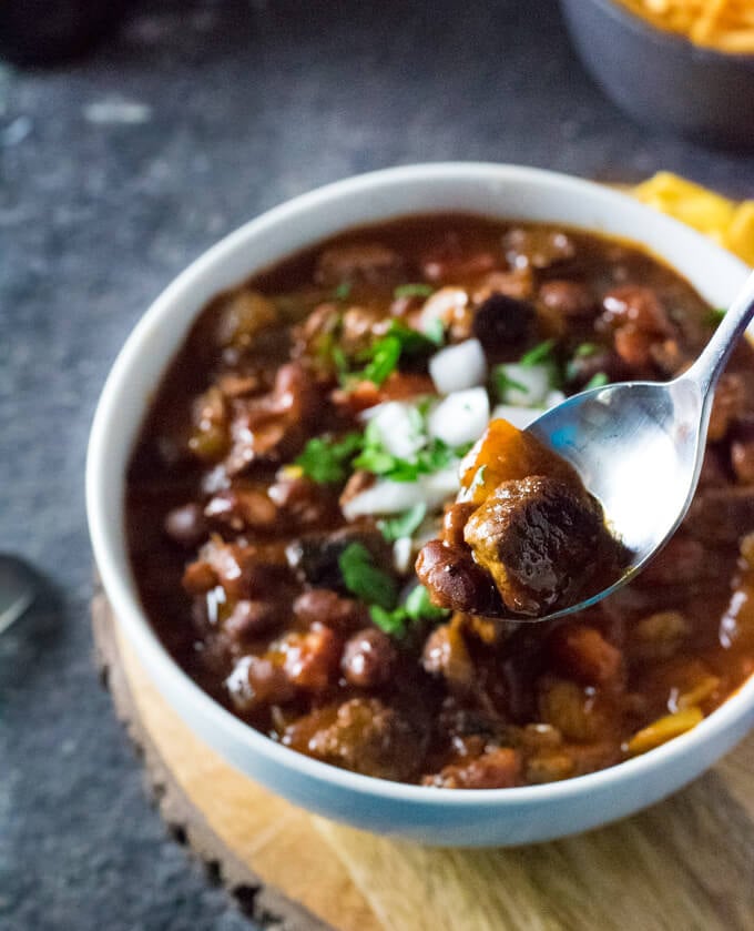 Steak chili recipe.