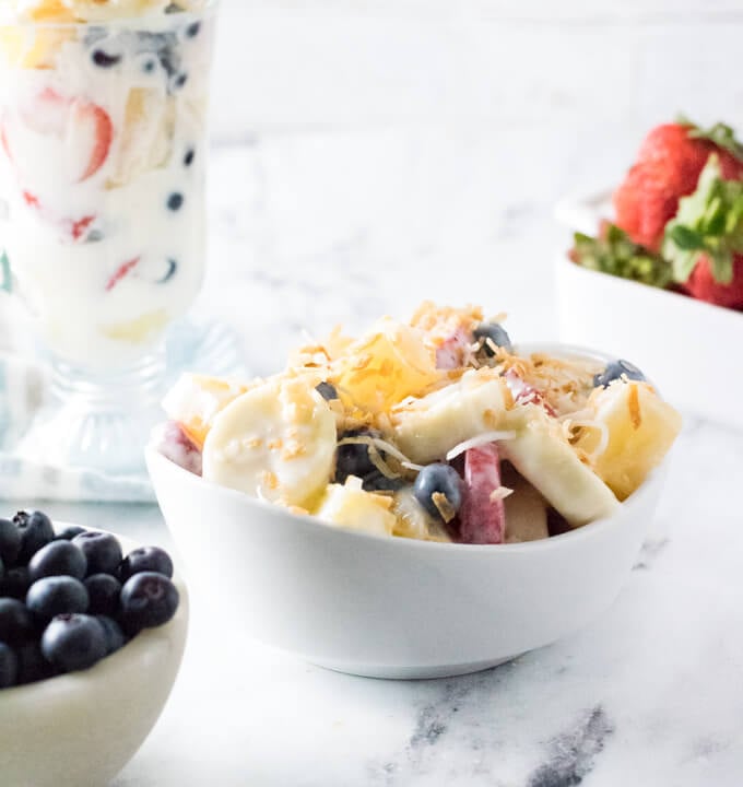 Fruit Salad with Yogurt.