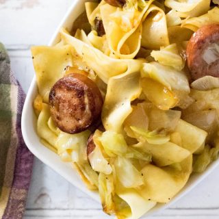 Haluski with Fried Cabbage and Noodles
