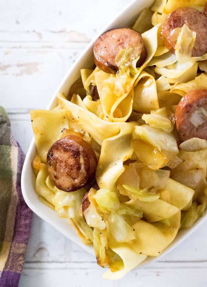 Leftover fried cabbage and noodles.