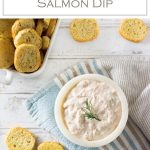 Smoked salmon dip is a flavorful party appetizer. #salmon #seafood #appetizer