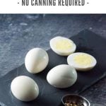 Homemade bar pickled eggs are an easy snack. #eggs #pickled #canning