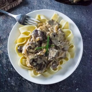 Venison stroganoff