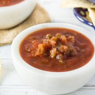 Homemade cooked salsa