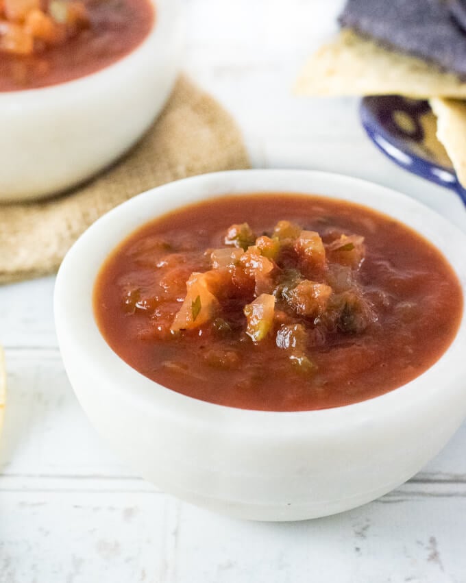 Homemade cooked salsa