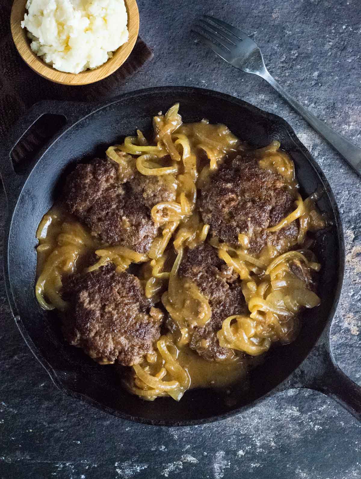 Hamburger steak with gravy