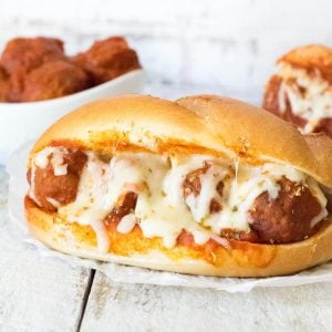 Baked meatball subs