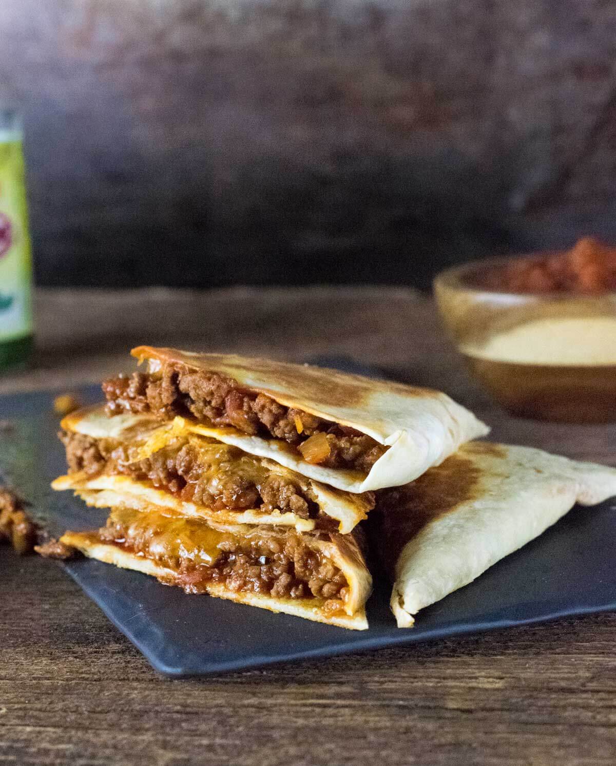 Ground beef quesadillas recipe