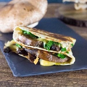 Spinach and Mushroom Quesadillas recipe