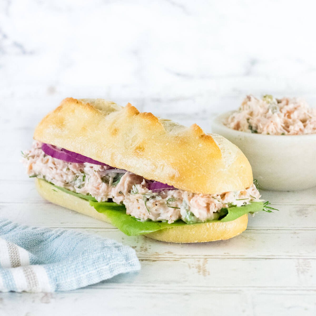 Salmon Salad Sandwich Rolls Recipe