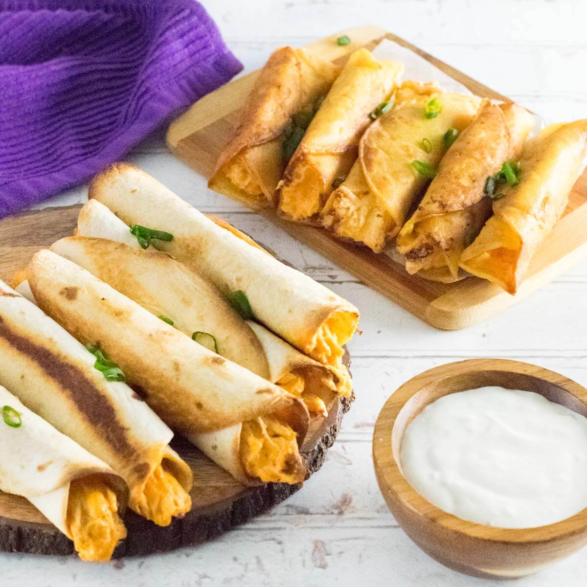 BUFFALO CHICKEN TAQUITOS - BAKED OR FRIED