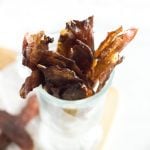 Homemade sweet and spicy pork jerky recipe.