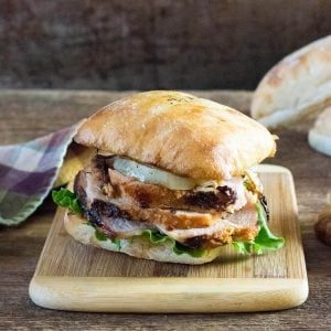 Grilled pork loin sandwich recipe.