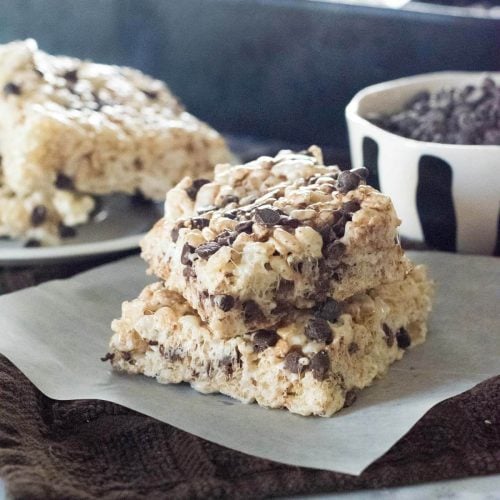 Rice Krispie Treats with Chocolate Chips recipe.