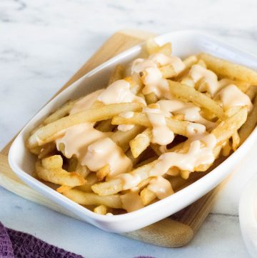 Cheese sauce recipe for fries.