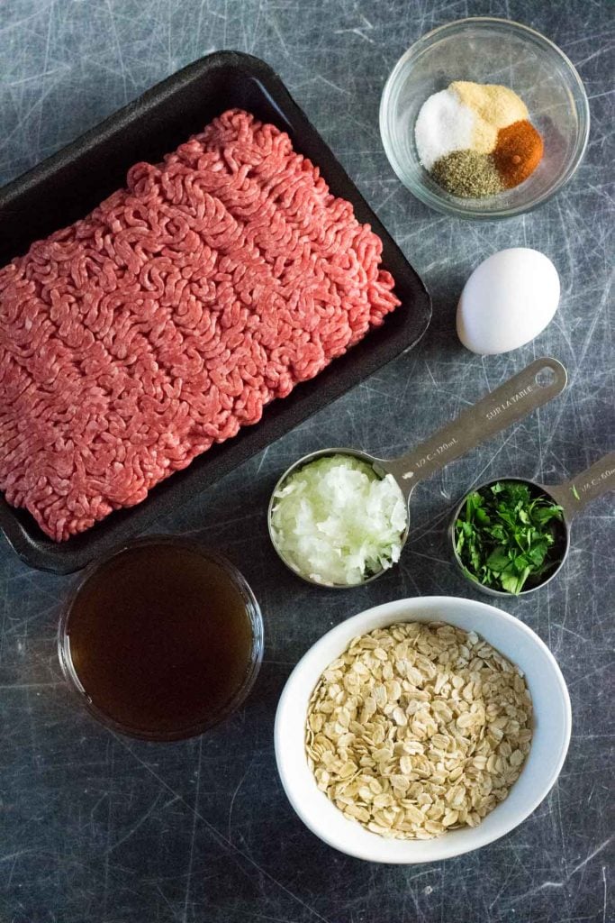 Meatloaf ingredients without breadcrumbs.