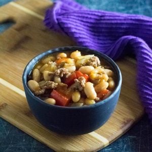 Baked beans recipe with ground beef.