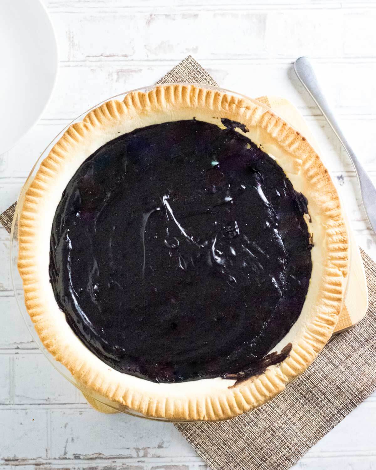 Old fashioned chocolate pie.