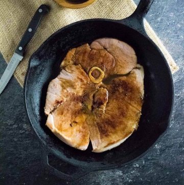Country ham with red eye gravy.