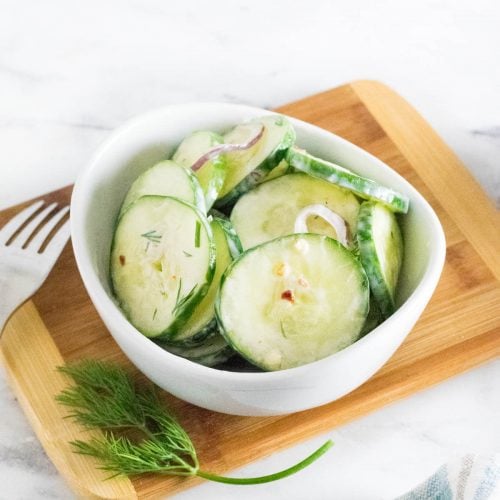 Spicy cucumber salad recipe.