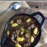 Slow cooker venison stew.