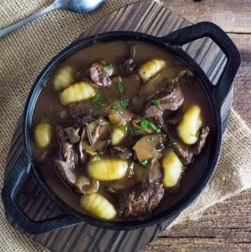 Slow cooker venison stew recipe.